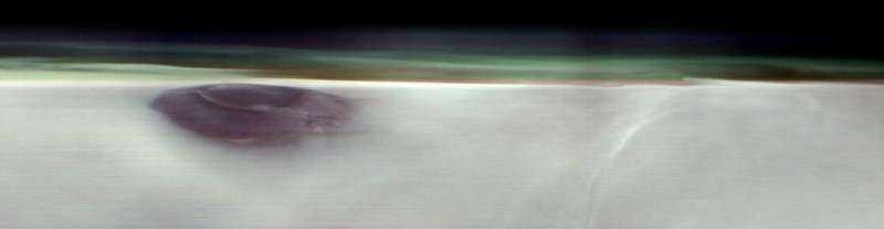 Arsia Mons, древний марсианский вулкан, был запечатлен до рассвета 2 мая 2025 года, выступившим в 2001 году Odyssey Odyssey Odyssey, в то время как космический корабль изучал атмосферу красной планеты, которая появляется здесь как зеленоватая дымка. Приходите кредит: НАСА/JPL-CALTECH/ASU Orbiter NASA Mars захватывает вулкан, заглядывая над утренними облачными вершинами
